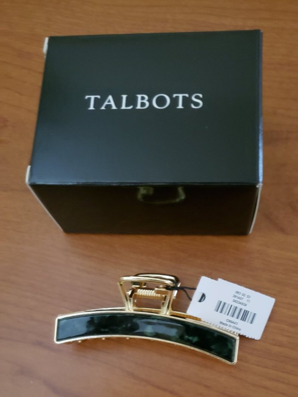 NWT Talbots Malachite Hair Clip